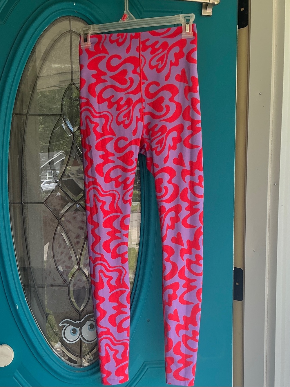 Savage Fenty Red Purple Hotline High Waist Legging Compression Contrast Stitch S